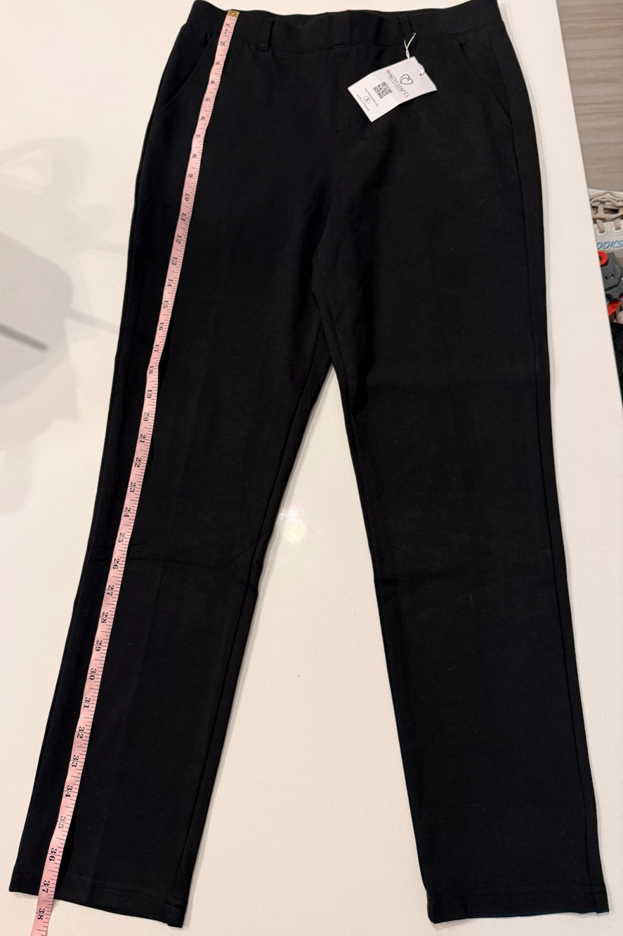 Mary Crafts Women's Size 8 Black Ankle Pull On Stretch Business Work Pants